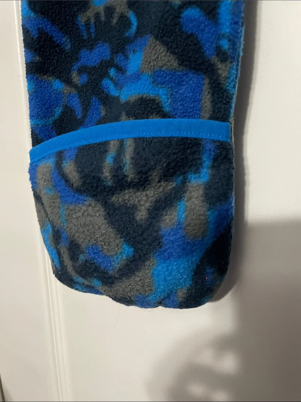 Columbia Blue and Gray Camo Fleece Hooded One-Piece